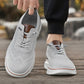 Andningsbara lätta stickade patchwork sneakers för herr