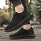 Andningsbara lätta stickade patchwork sneakers för herr