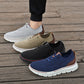 Andningsbara lätta stickade patchwork sneakers för herr