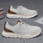 Andningsbara lätta stickade patchwork sneakers för herr