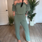 👗Summer Sale 50% OFF🌹Off-Shoulder Jumpsuit med Volangdetalj