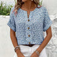 Elegant blus med blommönster för dam