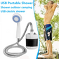 🚿Bärbar campingdusch med justerbart flöde – För enkel och bekväm rengöring utomhus!✨