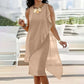⏳ Tidsbegränsad Special⏰Kvinnor Sommar Elegant Rund Hals Asymmetrisk Mesh Ärmlös Klänning👗
