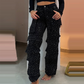 💎Diamantbesatta Dam Wideleg Byxor med Fickor | Ljus och Stil ✨