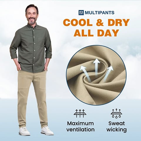 MultiPants - slitstarka cargobyxor med hög stretch och flera fickor