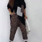 Löst sittande topp & byxor med leopardmönster