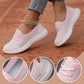 Andningsbara slip-on damskor med platta sulor