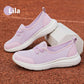 Andningsbara slip-on damskor med platta sulor