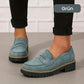 ⏳Fabrikserbjudande sista dagen - 49% rabatt 🎁Bekväma damloafers med grov klack och slip-on