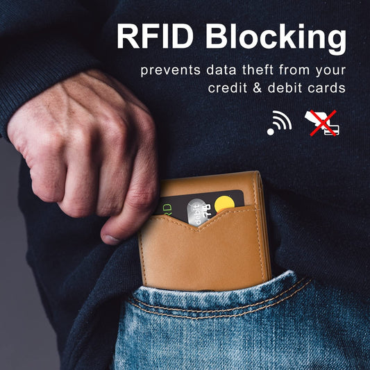 Herrarnas ultratunn RFID-blockerande plånbok