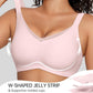 Kvinnors trådlösa V-ringad mesh sömlös push-up-bh