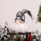 Ansiktslös jultomte docka ljus hängande prydnad