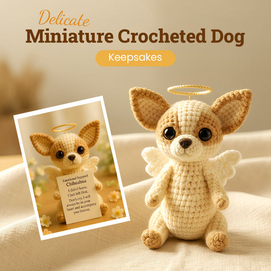 Delikat miniatyr virkade hundhögskolor