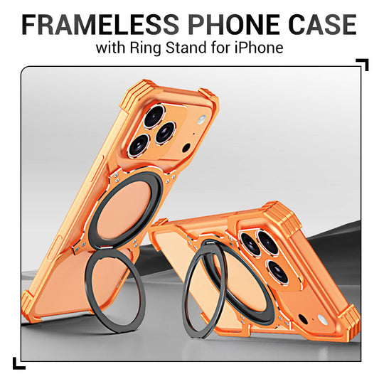 Ramfritt telefonfodral med ringstativ för iPhone