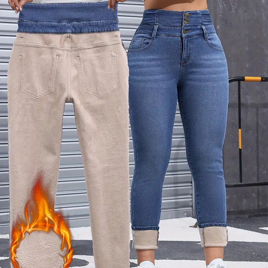 Warme casual modejeans voor dames