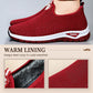 Kvinnors mysiga tjocka varma slip-on-skor