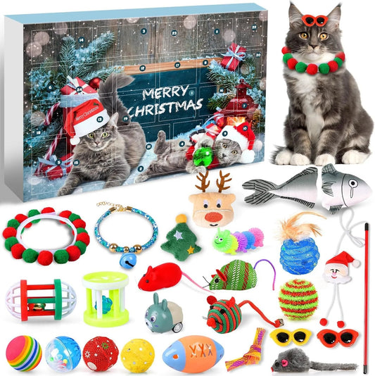2025 julkalender med leksaker för katt och hund