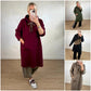 Oversized lång hoodiekjol med fickor för damer