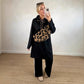 Oversized lång hoodiekjol med fickor för damer