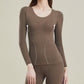 🍂Höstkampanj 50%💕Women's Thermal Underwear Set med hylla behå