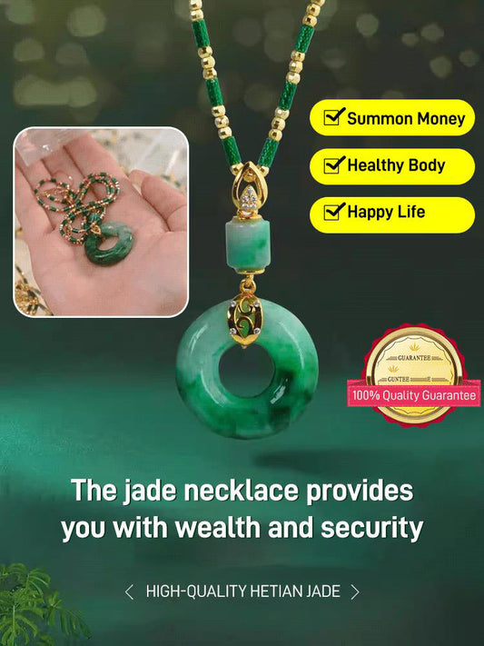 Grönt jade halsband för fred