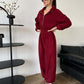 Mysig varm jumpsuit med dragkedja fram