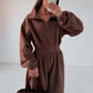 Mysig varm jumpsuit med dragkedja fram