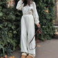 Mysig varm jumpsuit med dragkedja fram