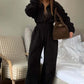 Mysig varm jumpsuit med dragkedja fram