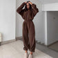 Mysig varm jumpsuit med dragkedja fram