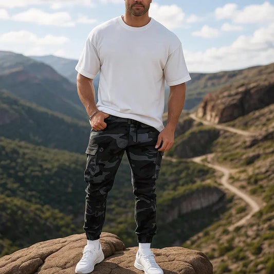 👖 Robusta taktiska arbetsbyxor – 💪 Slitstark nylon-bomull | 🔧 Flera fickor | 🌲 Perfekta för utomhusbruk och arbete