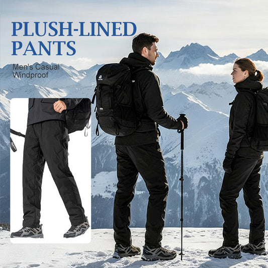 Vindskyddade, fodrade byxor för män