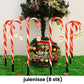 Solcellsdriven juldekoration: polkagrisljus