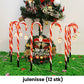 Solcellsdriven juldekoration: polkagrisljus