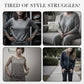 Dam Tvådelade Set: Broderad Långärmad Sweatshirt med Rundhals & Byxor