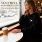 Dam Tvådelade Set: Broderad Långärmad Sweatshirt med Rundhals & Byxor