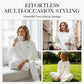 Dam Tvådelade Set: Broderad Långärmad Sweatshirt med Rundhals & Byxor