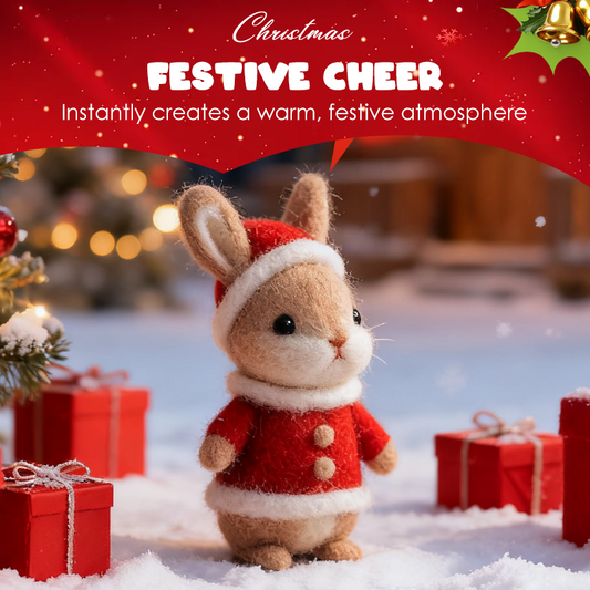 Handgjord filt julprydnad vänner