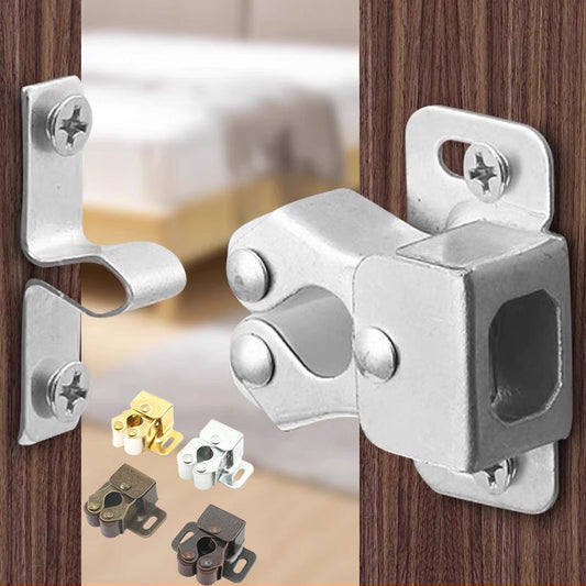 Skåpslås Med Dubbla Rullar Och 10 St Skruvar För Skåpdörrar