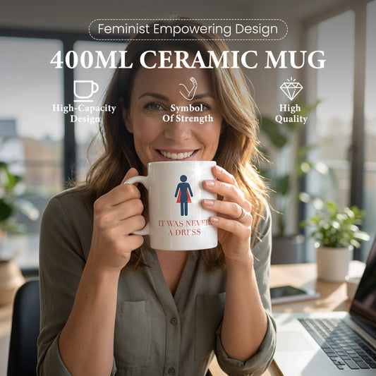 400 ml keramisk mugg med feministiskt bemyndigande design