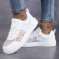 Damsneakers i mesh som andas med spets