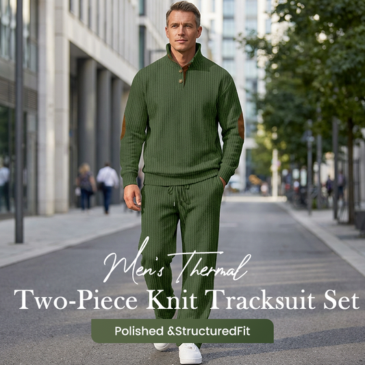 Tvådelad stickad träningsoverall för män