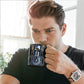 Keramisk kaffemugg med motormotiv för mekaniker