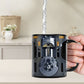 Keramisk kaffemugg med motormotiv för mekaniker