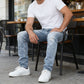 Moderna slim fit stretchjeans för herr