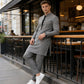 👔 50% RABATT! 🔥 Herr Modern Mandarin Krage Tunika & Byxor Set – Elegant Design, Bekväm Passform & Perfekt För Festliga Tillfällen 🎩