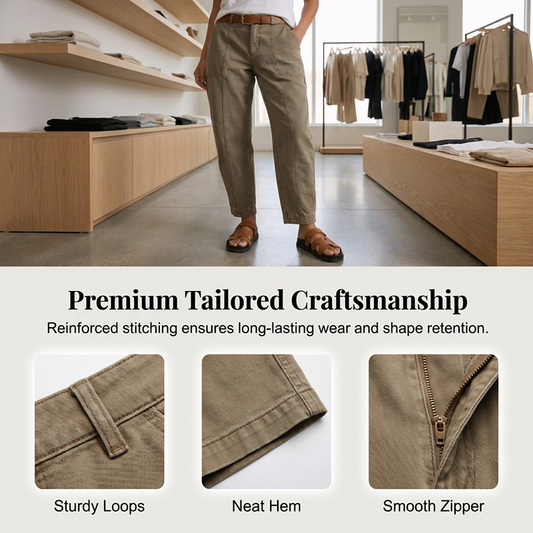 Taperade arbetsbyxor med hög midja för dam