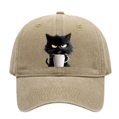 📢📢 50 % rabatt!!!😻Söt svart katt vintage basebollkeps