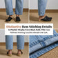 Stretchiga bekväma denimbyxor med böjd passform